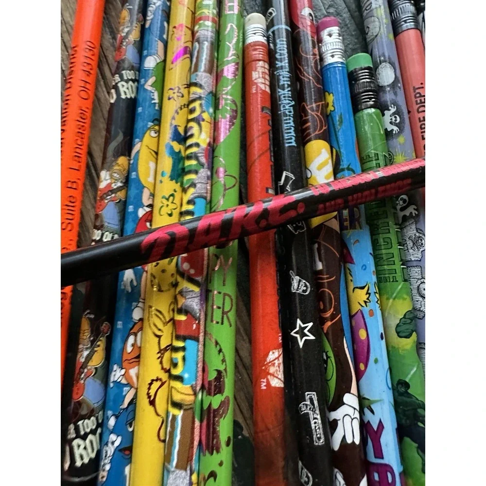 80s/90s Novelty Pencils DARE Got Milk Hersheys Topper Metallic Nostalgia Lot